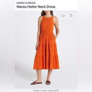Market & Spruce Marea Halter Neck Midi Dress